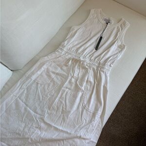 Michael Stars Wilhelmina Stretch Cotton & Linen Midi Tank Dress